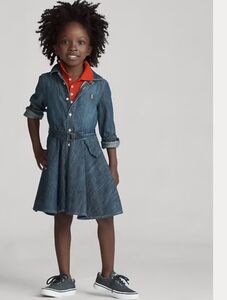 Ralph Lauren Denim Dress with  Polo Shirt Logo Size 3t